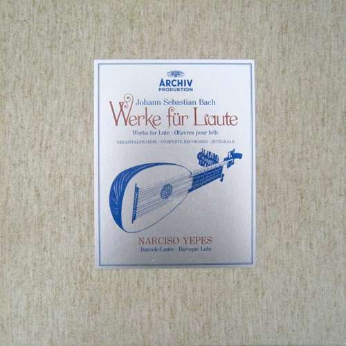 Cover Johann Sebastian Bach - Narciso Yepes - Werke Für Laute (Gesamtaufnahme) (Box + 2xLP) Schallplatten Ankauf