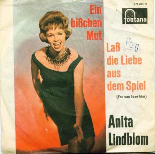 Cover Anita Lindblom - Ein Bißchen Mut (7, Single, Mono) Schallplatten Ankauf