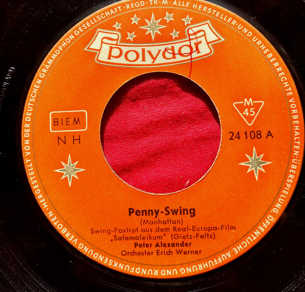 Cover Peter Alexander - Penny-Swing (Manhattan) (7, Single, Mono) Schallplatten Ankauf