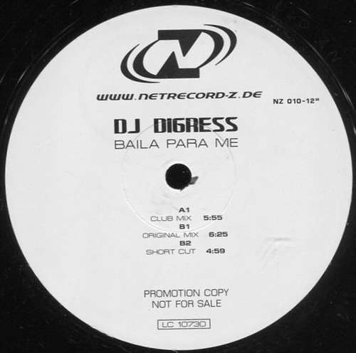 Cover DJ Digress - Baila Para Me (12, Promo) Schallplatten Ankauf