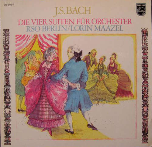Cover J.S.Bach* - RSO Berlin* / Lorin Maazel - Die Vier Suiten Für Orchester (2xLP) Schallplatten Ankauf