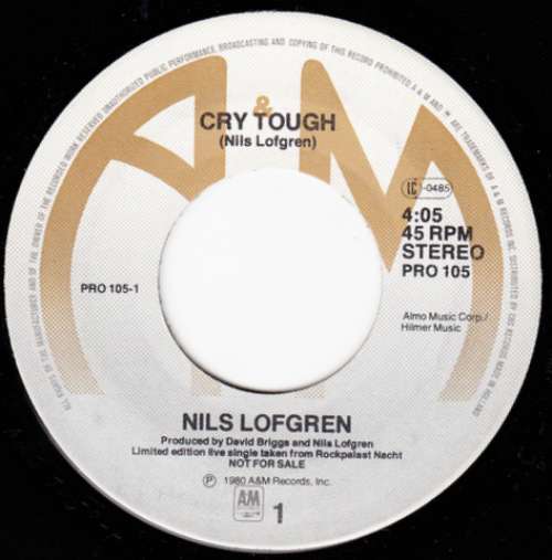 Cover Nils Lofgren - Cry Tough / Goin' Back (7, Single, Promo) Schallplatten Ankauf