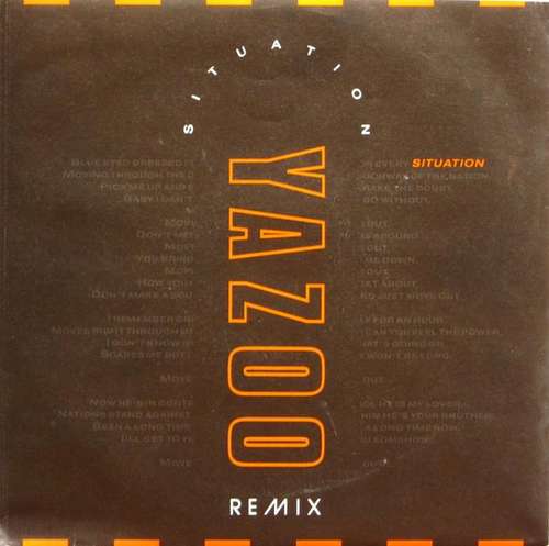 Cover Yazoo - Situation (Remix) (7, Single) Schallplatten Ankauf
