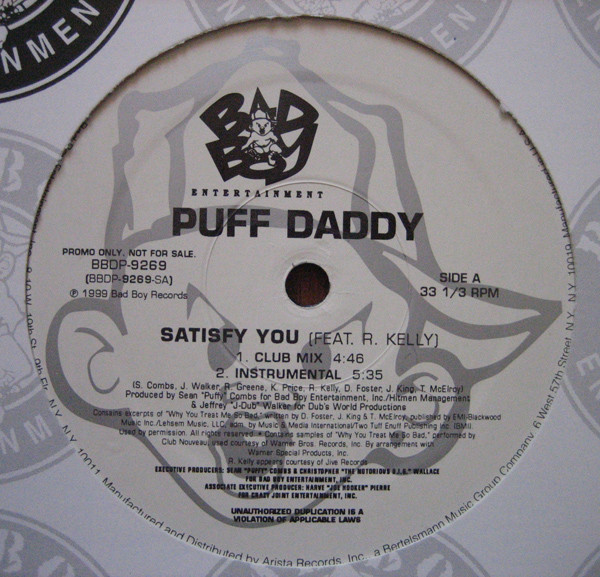 Cover Puff Daddy - Satisfy You / Fake Thugs Dedication (12, Promo) Schallplatten Ankauf