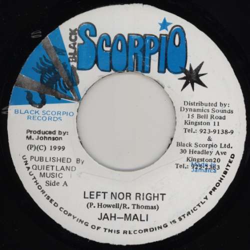 Cover Jah-Mali* - Left Nor Right (7) Schallplatten Ankauf