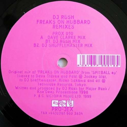 Cover DJ Rush - Freaks On Hubbard Remixes (12) Schallplatten Ankauf