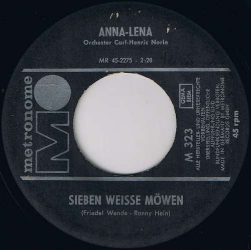 Cover Anna-Lena* - Sieben Weisse Möwen (7, Single) Schallplatten Ankauf