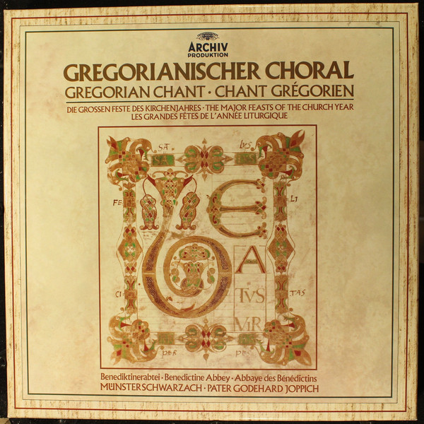 Cover Benediktinerabtei Münsterschwarzach, Godehard Joppich - Gregorianischer Choral / Gregorian Chant / Chant Gregorien (5xLP + Box) Schallplatten Ankauf