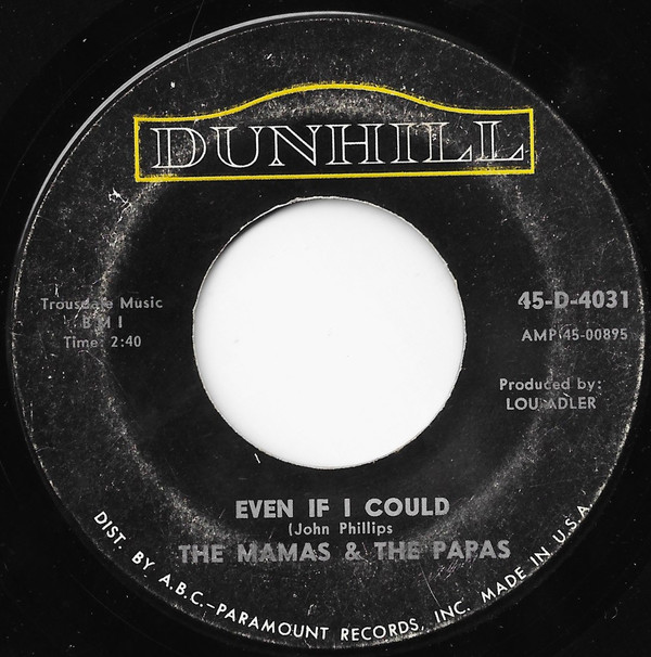 Cover The Mamas & The Papas - I Saw Her Again / Even If I Could (7) Schallplatten Ankauf