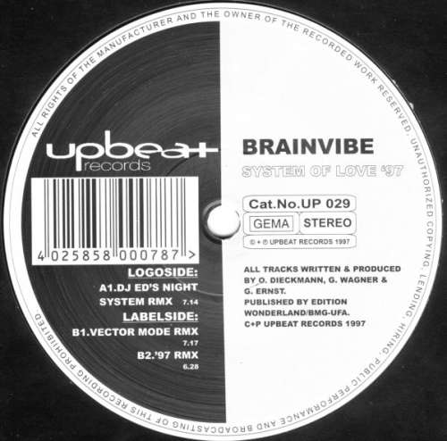 Cover Brainvibe - System Of Love '97 (12) Schallplatten Ankauf