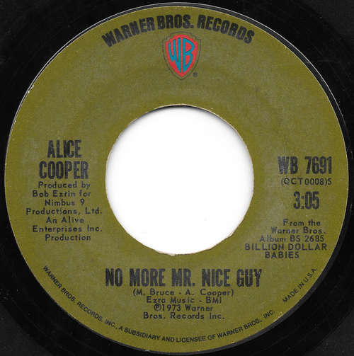 Cover Alice Cooper - No More Mr. Nice Guy (7, Single, San) Schallplatten Ankauf