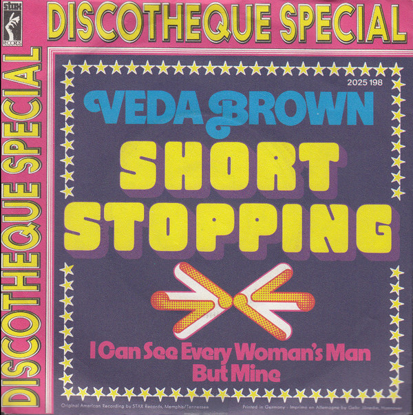 Cover Veda Brown - Short Stopping (7, Single) Schallplatten Ankauf