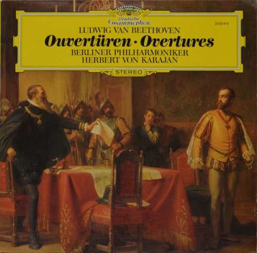 Cover Ludwig van Beethoven, Berliner Philharmoniker, Herbert von Karajan - Ouvertüren • Overtures (LP) Schallplatten Ankauf