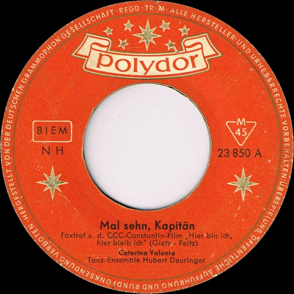 Bild Caterina Valente - Mal Sehn, Kapitän (7, Single, Mono) Schallplatten Ankauf