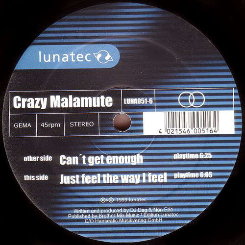 Cover Crazy Malamute - Can't Get Enough (12) Schallplatten Ankauf