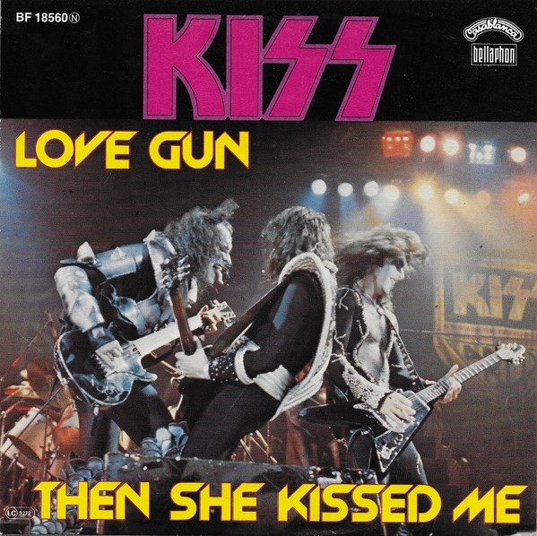 Cover Kiss - Love Gun / Then She Kissed Me (7, Single) Schallplatten Ankauf