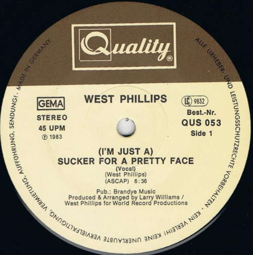 Cover West Phillips - (I'm Just A) Sucker For A Pretty Face (12) Schallplatten Ankauf