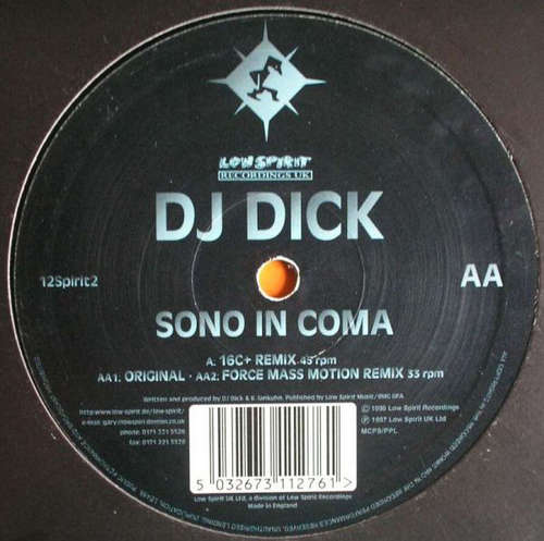 Cover DJ Dick - Sono In Coma (12) Schallplatten Ankauf