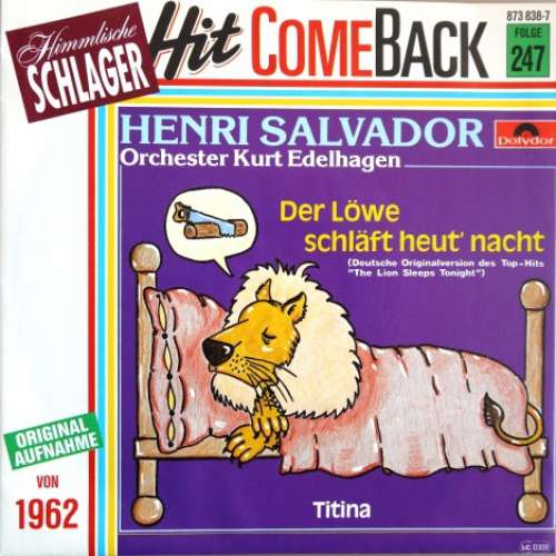 Cover Henri Salvador - Der Löwe Schläft Heut' Nacht (7, Single, RE) Schallplatten Ankauf