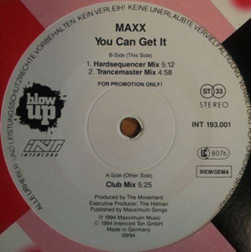 Cover Maxx - You Can Get It (12, Promo) Schallplatten Ankauf