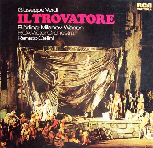 Cover Giuseppe Verdi / Björling* · Milanov* · Warren* · RCA Victor Orchestra*, Renato Cellini - Il Trovatore (2xLP, Album, Mono + Box) Schallplatten Ankauf