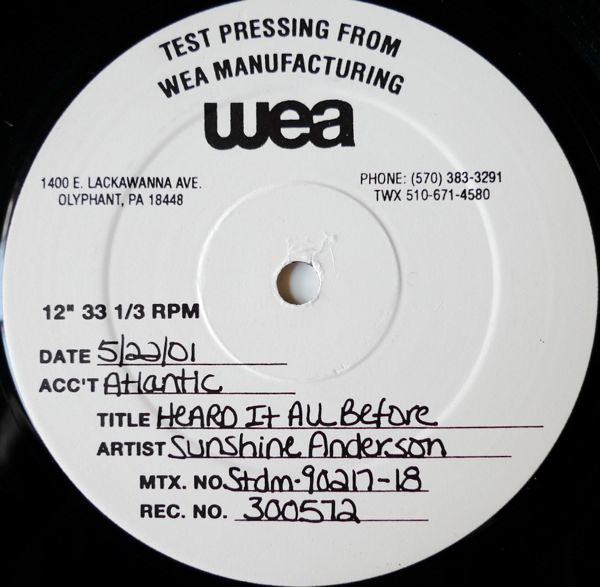 Cover Sunshine Anderson - Heard It All Before (Remixes) (12, TP) Schallplatten Ankauf