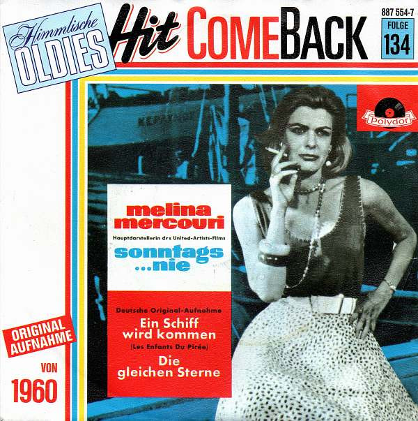 Cover Melina Mercouri - Ein Schiff Wird Kommen (7, Single, RE, Red) Schallplatten Ankauf