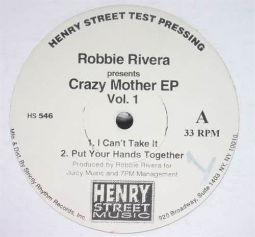 Cover Robbie Rivera - Crazy Mother EP Vol. 1 (12, EP, TP) Schallplatten Ankauf