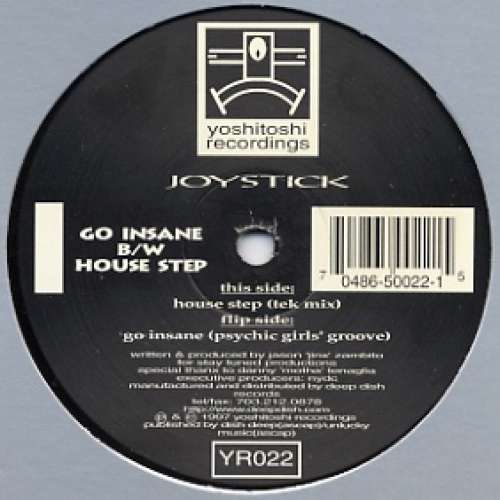 Cover Joystick - Go Insane / House Step (12) Schallplatten Ankauf