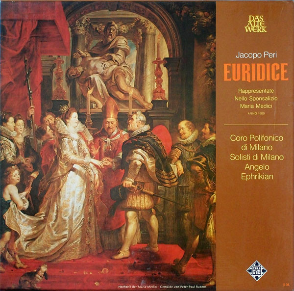Cover Jacopo Peri - Coro Polifonico di Milano, Solisti di Milano*, Angelo Ephrikian - Euridice (2xLP + Box) Schallplatten Ankauf
