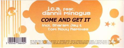 Cover J.C.A.* Feat. Dannii Minogue - Come And Get It (12) Schallplatten Ankauf