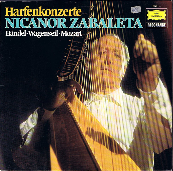 Cover Nicanor Zabaleta · Händel* · Wagenseil* · Mozart* - Harfenkonzerte (LP, Album) Schallplatten Ankauf