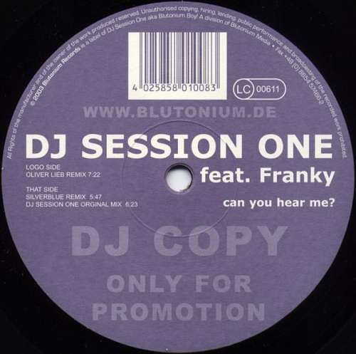 Cover DJ Session One Feat. Franky (2) - Can You Hear Me? (12, Promo) Schallplatten Ankauf