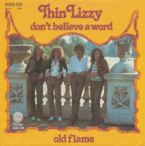 Cover Thin Lizzy - Don't Believe A Word / Old Flame (7, Single) Schallplatten Ankauf