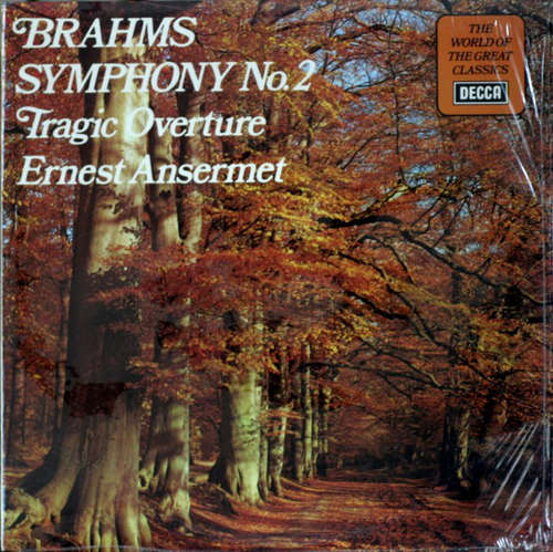 Cover Brahms*, Ernest Ansermet - Symphony No.2/Tragic Overture (LP, Album, RE) Schallplatten Ankauf