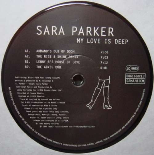 Cover Sara Parker - My Love Is Deep (12) Schallplatten Ankauf