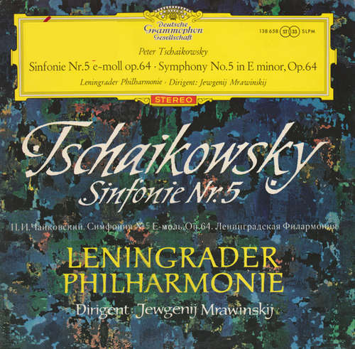 Cover Peter Tschaikowsky* - Leningrader Philharmonie*, Jewgenij Mrawinskij* - Symphonie Nr. 5 E-moll Op. 64 (LP, Album) Schallplatten Ankauf