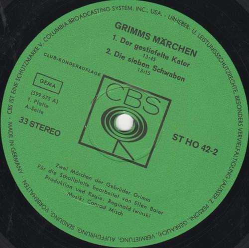Cover Gebrüder Grimm - Grimms Märchen (2xLP, Clu) Schallplatten Ankauf
