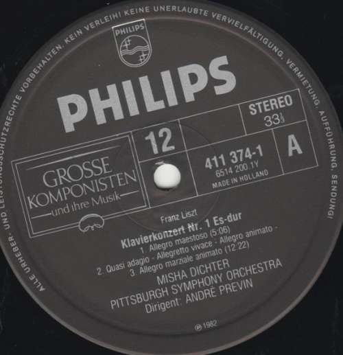 Bild Liszt* / Pittsburgh Symphony Orchestra* / André Previn / Misha Dichter - Klavierkonzerte (LP) Schallplatten Ankauf