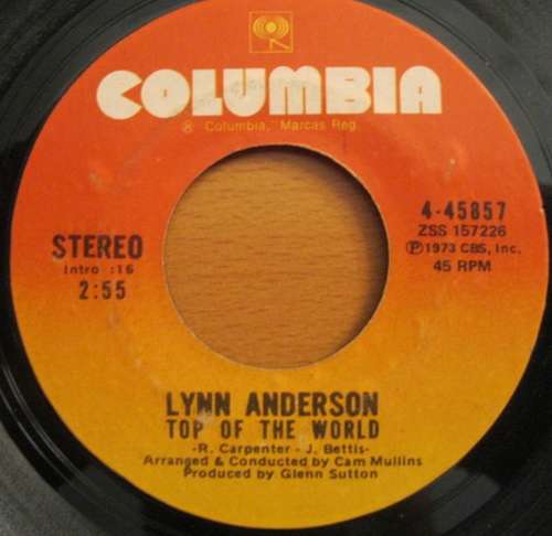 Cover Lynn Anderson - Top Of The World (7, Single, Styrene, Ter) Schallplatten Ankauf