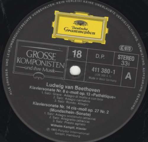 Bild Beethoven*, Wilhelm Kempff - Klaviersonaten (LP, RE) Schallplatten Ankauf