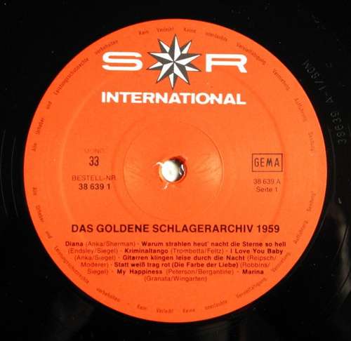 Cover Various - Das Goldene Schlager-Archiv - Die Hits Des Jahres 1959 (LP, Comp, Mono) Schallplatten Ankauf