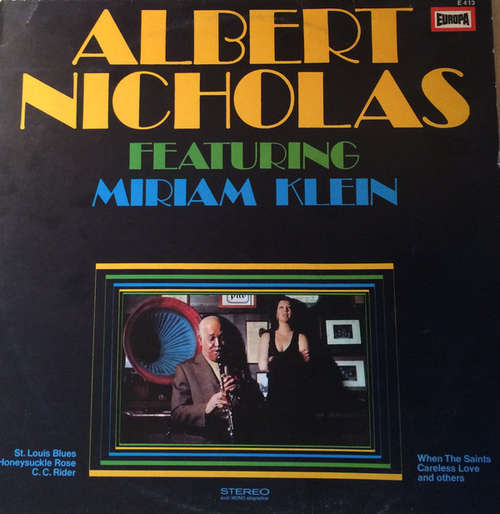 Bild Albert Nicholas Featuring Miriam Klein - Albert Nicholas Featuring Miriam Klein (LP) Schallplatten Ankauf