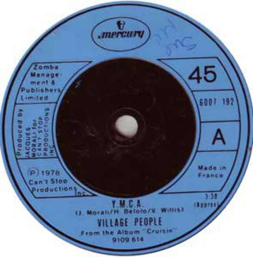 Cover Village People - Y.M.C.A. (7, Single, Blu) Schallplatten Ankauf
