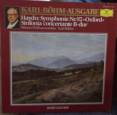 Cover Karl Böhm / Wiener Philharmoniker / Haydn* - Karl-Böhm-Ausgabe: Haydn: Symphonie Nr. 92 Oxford / Sinfonia Concertante B-Dur (LP) Schallplatten Ankauf