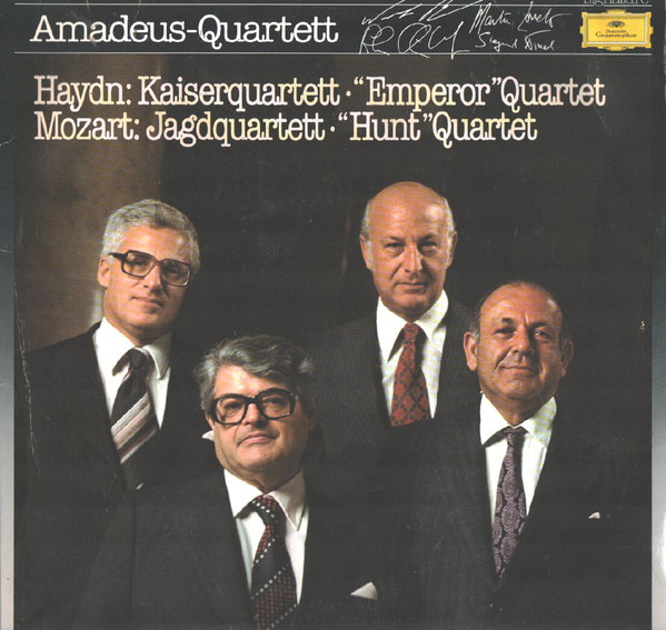 Cover Amadeus-Quartett / Haydn* / Mozart* - Kaiserquartett / Jagdquartett (LP) Schallplatten Ankauf