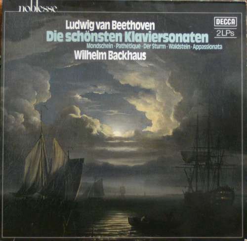 Cover Ludwig van Beethoven – Wilhelm Backhaus - Die Schönsten Klaviersonaten (2xLP) Schallplatten Ankauf