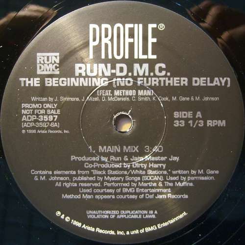 Cover Run-D.M.C.* Feat. Method Man - The Beginning (No Further Delay) (12, Promo) Schallplatten Ankauf
