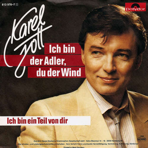 Cover Karel Gott - Ich Bin Der Adler, Du Der Wind (7, Single) Schallplatten Ankauf