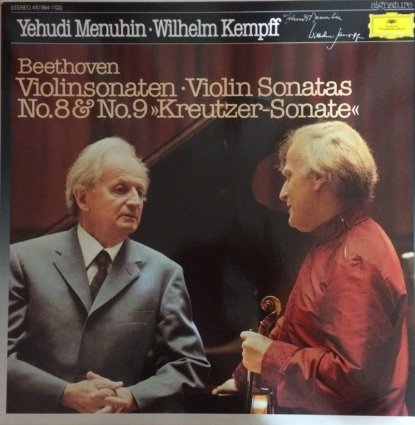 Cover Yehudi Menuhin & Wilhelm Kempff, Beethoven* - Violinsonaten No.8 & No.9 »Kreutzer-Sonate« (LP, RE) Schallplatten Ankauf
